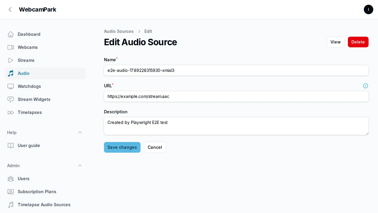 Delete audio source