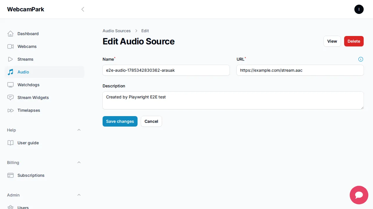 Delete audio source