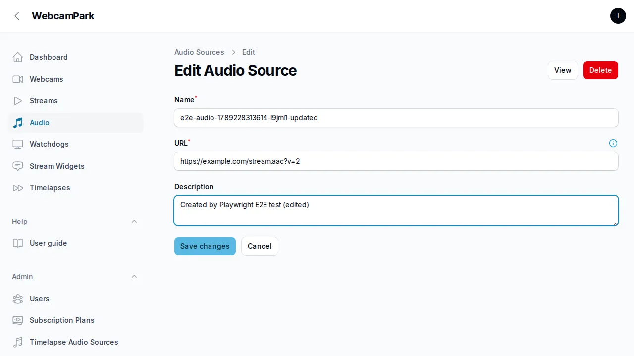 Edit audio source